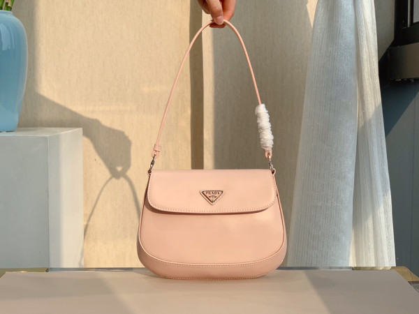 PRADA Cleo brushed leather shoulder bag with flap [1BD311-3] CELINE CHANEL ACCESSORIES LOEWE SHOES LOUIS VUITTON DIRO YSL OTHER BRAND HANDBAGS BALENCIAGA BOTTEGA VENETA GOYARD HERMES BURBERRY VALENTINO GUCCI FENDI MIUMIU CHLOE PRADA BVLGARI SUITCASE NEW ARRIVAL 