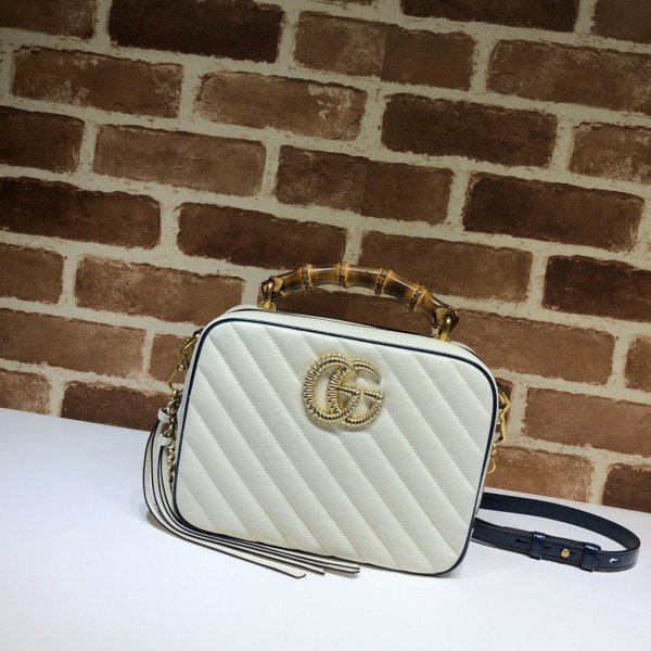 (image for) GUCCI GG Marmont small shoulder bag with bamboo