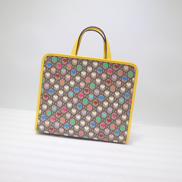 (image for) GUCCI Children's GG hearts tote bag