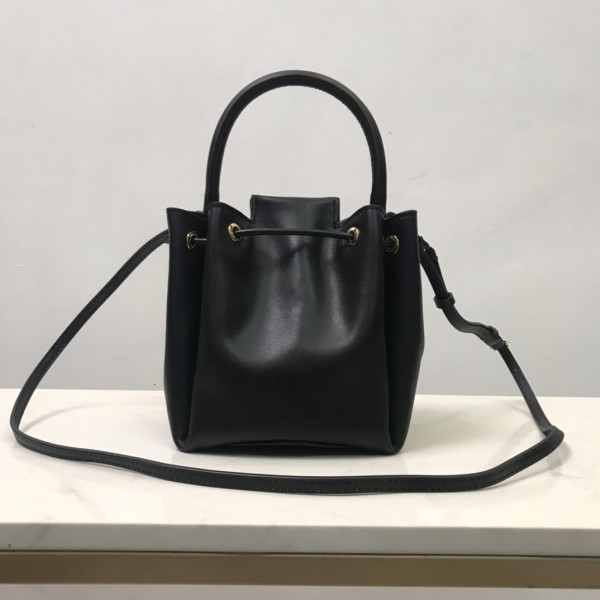 BURBERRY BMonogram Motif Leather Bucket Bag (image for) BURBERRY BMonogram Motif Leather Bucket Bag