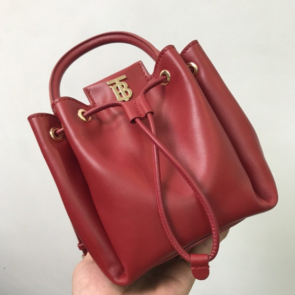 BURBERRY BMonogram Motif Leather Bucket Bag (image for) BURBERRY BMonogram Motif Leather Bucket Bag