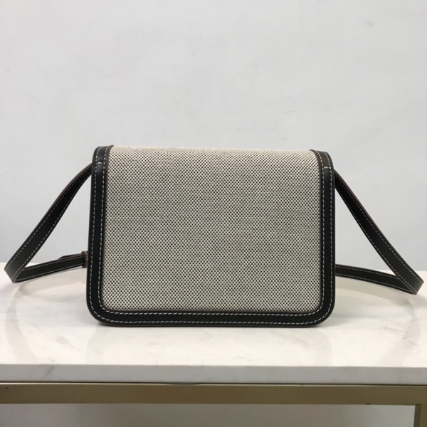 BURBERRY Two-tone Canvas and Leather TB Bag (image for) BURBERRY Two-tone Canvas and Leather TB Bag