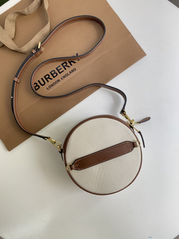 BURBERRY Logo Graphic Canvas and Leather Louise Bag (image for) BURBERRY Logo Graphic Canvas and Leather Louise Bag