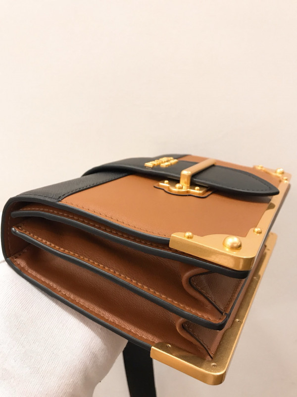 (image for) PRADA CAHIER LEATHER SHOULDER BAG
