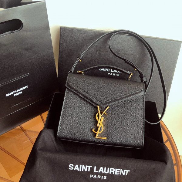 YSL CASSANDRA MINI TOP HANDLE BAG IN GRAIN DE POUDRE EMBOSSED LEATHER (image for) YSL CASSANDRA MINI TOP HANDLE BAG IN GRAIN DE POUDRE EMBOSSED LEATHER