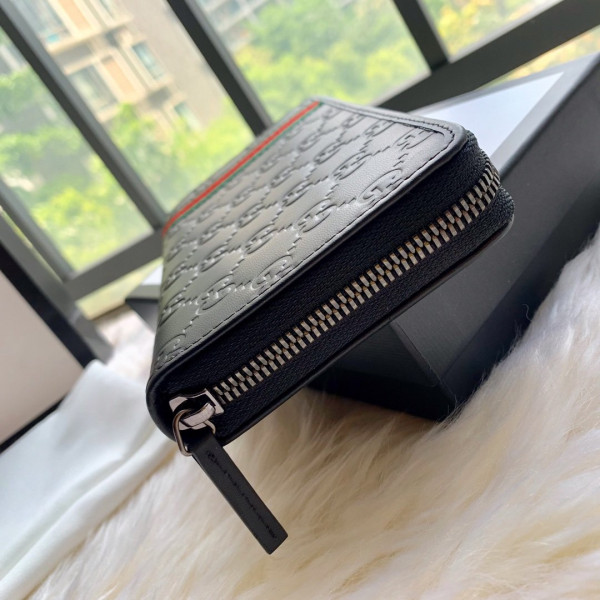 (image for) GUCCI LEATHER ZIP AROUND WALLET