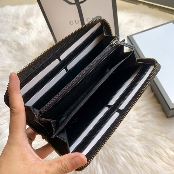 (image for) GUCCI LEATHER ZIP AROUND WALLET