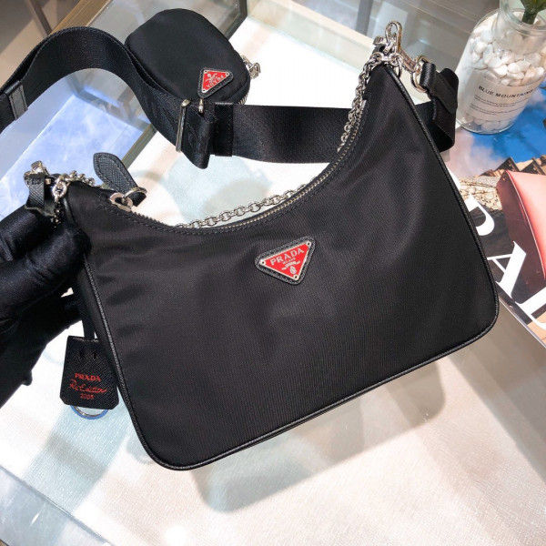 PRADA NYLON HOBO BAG (image for) PRADA NYLON HOBO BAG