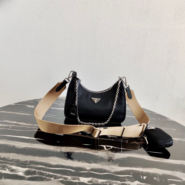 PRADA NYLON HOBO BAG (image for) PRADA NYLON HOBO BAG