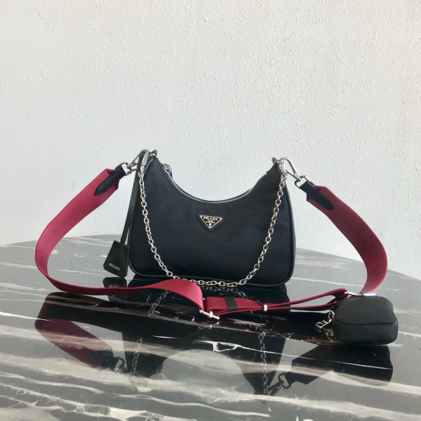 PRADA NYLON HOBO BAG (image for) PRADA NYLON HOBO BAG