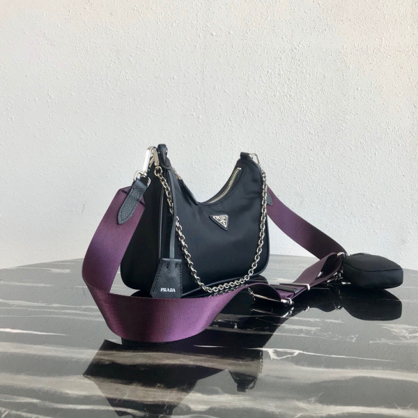 PRADA NYLON HOBO BAG (image for) PRADA NYLON HOBO BAG