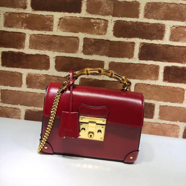 GUCCI Padlock GG small bamboo shoulder bag (image for) GUCCI Padlock GG small bamboo shoulder bag
