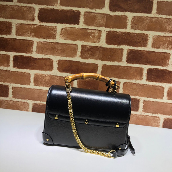 GUCCI Padlock GG small bamboo shoulder bag (image for) GUCCI Padlock GG small bamboo shoulder bag