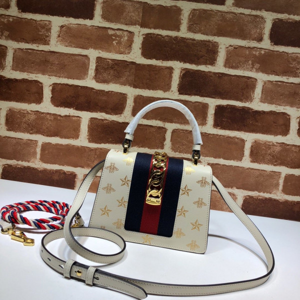 (image for) GUCCI Sylvie Bee Star mini leather bag
