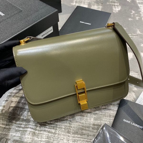 (image for) YSL LOULOU CARRE SATCHEL IN SMOOTH LEATHER