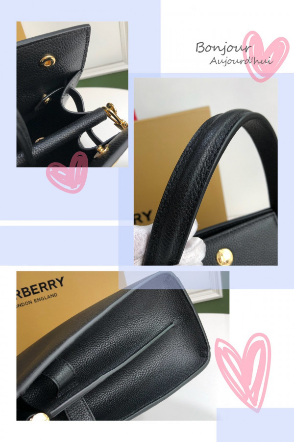 (image for) BURBERRY Medium Leather Title Bag