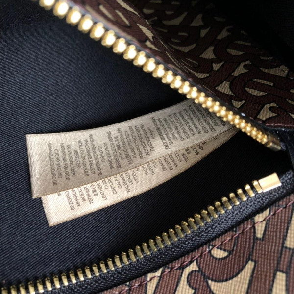 (image for) BURBERRY TMONOGRAM STRIPE PRINT E-CANVAS PORTRAIT TOE BAG