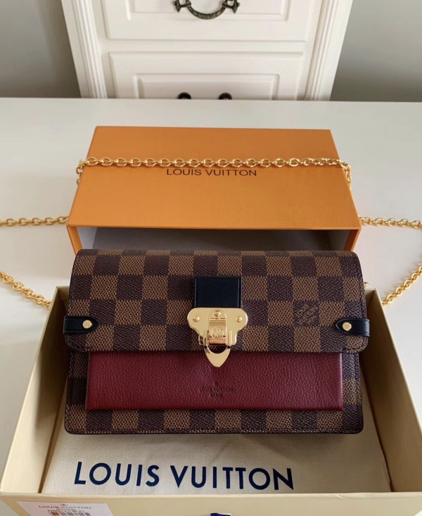 LOUIS VUITTON VAVIN CHAIN WALLET [N60222] CELINE CHANEL ACCESSORIES LOEWE SHOES LOUIS VUITTON DIRO YSL OTHER BRAND HANDBAGS BALENCIAGA BOTTEGA VENETA GOYARD HERMES BURBERRY VALENTINO GUCCI FENDI MIUMIU CHLOE PRADA BVLGARI SUITCASE NEW ARRIVAL 