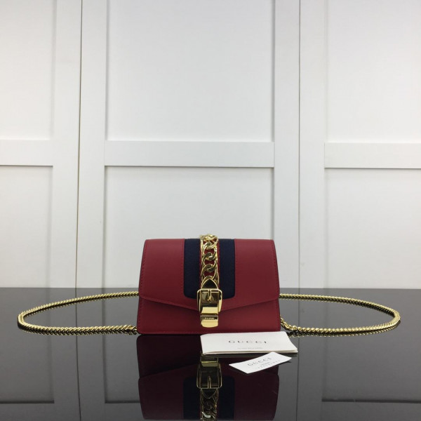 (image for) GUCCI Sylvie leather super mini bag