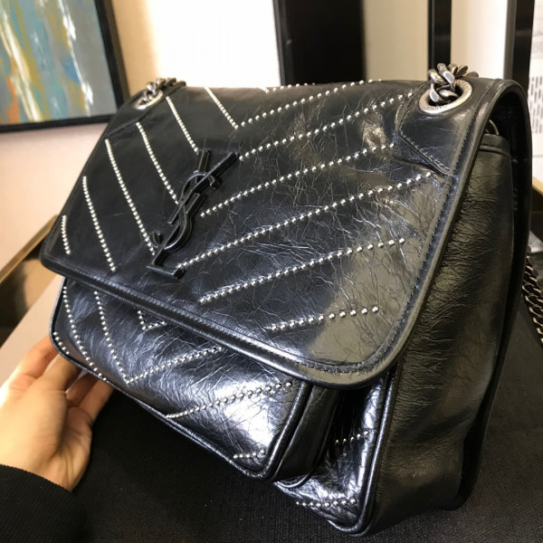 YSL NIKI MEDIUM [Y19031815] CELINE CHANEL ACCESSORIES LOEWE SHOES LOUIS VUITTON DIRO YSL OTHER BRAND HANDBAGS BALENCIAGA BOTTEGA VENETA GOYARD HERMES BURBERRY VALENTINO GUCCI FENDI MIUMIU CHLOE PRADA BVLGARI SUITCASE NEW ARRIVAL 