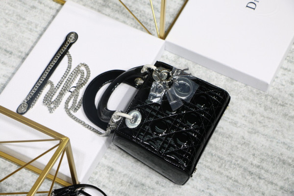 (image for) Lady Diro Mini With Cow patent leather