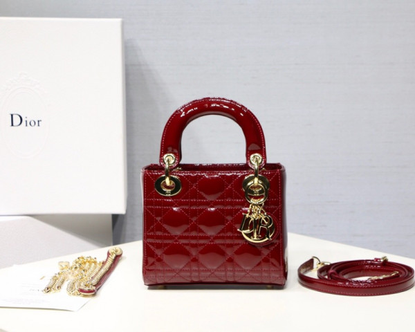 (image for) Lady Diro Mini With Cow patent leather